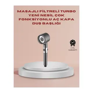 Filtreli Masaj Özellikli Duş Başlığı Aç Kapa Tuşlu