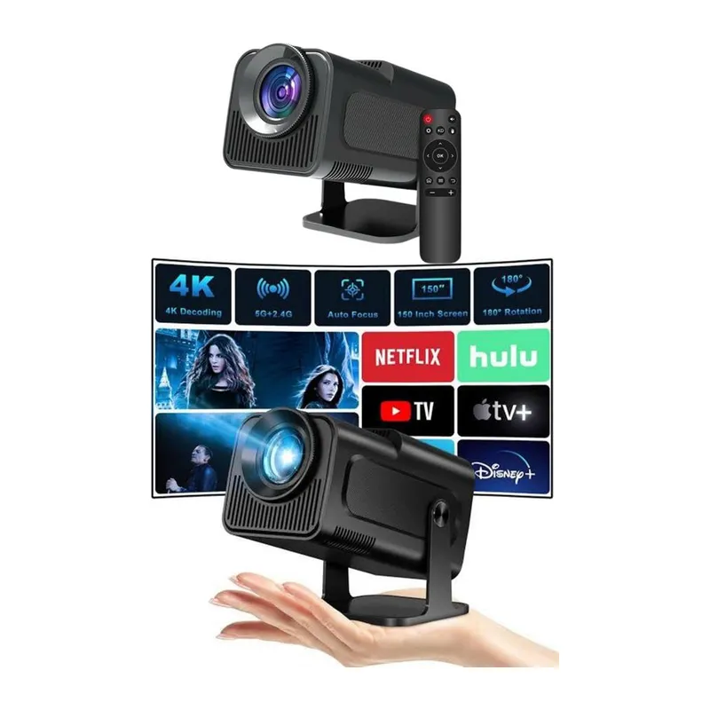 Projektör Siyah Android Taşınabilir Sinema Projeksiyon Wifi Destekli En Güncel Sürüm Akıllı