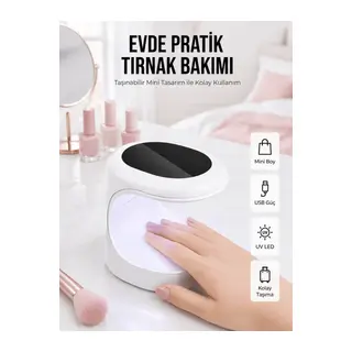 Kalıcı Oje Kurutucu Mini UV Işınlı Taşınabilir Hızlı ve Pratik Oje Kurutucu