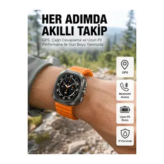 Akıllı Saat Unısex Zarif Görünümlü Titanyum Kasa Amoled Ekran Müzik Dinleme