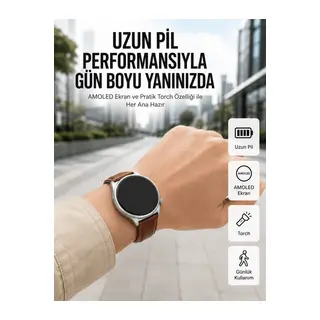 10 Gün Şarj Dayanımı Sunan AMOLED Ekran Akıllı Saat Yeni Nesil