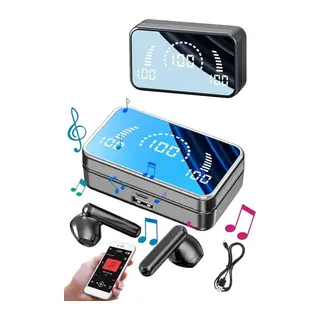 Yeni Nesil Kablosuz Kulaklık Aynalı Powerbank Özellikli Bluetooth Bağlantılı Dijital Göstergeli