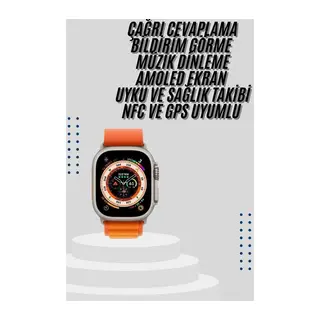 Akıllı Saat Bleutooth Bağlantılı Akıllı Saat Amoled Ekran 49 MM