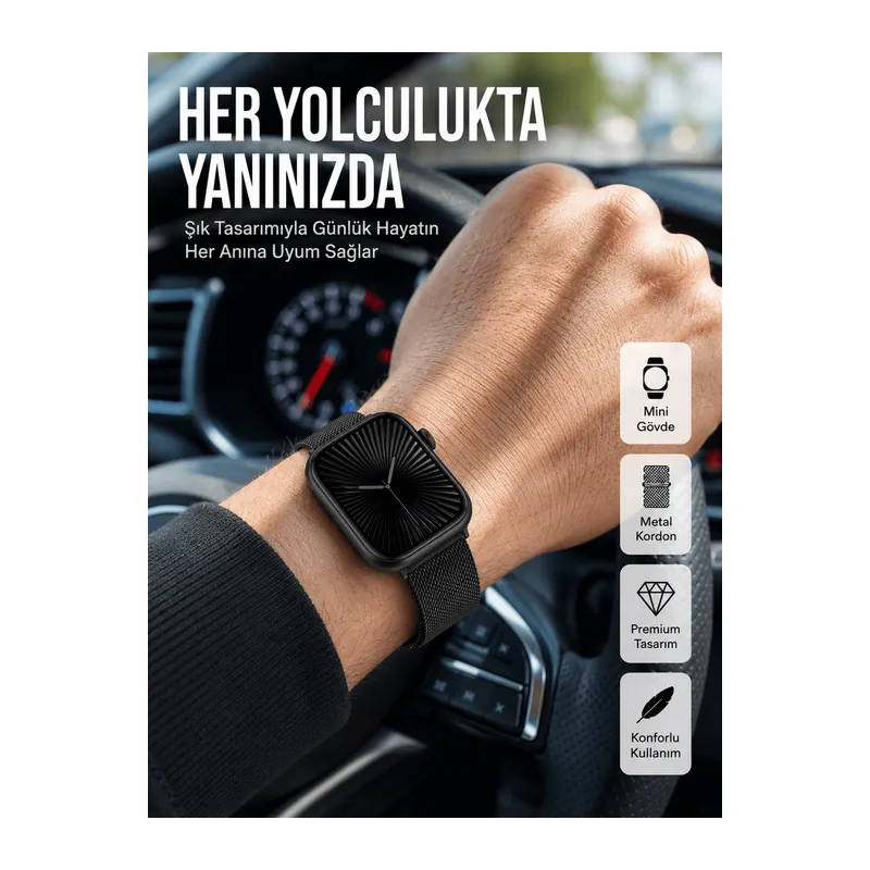 SQ-16 Mini Series 10 Akıllı Saat – 3 Kordon + Hediye Bileklik