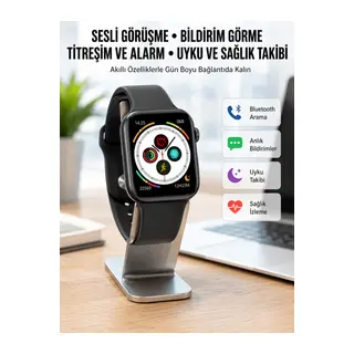 Dokunmatik Ekran Akıllı Saat Tema Değiştirme Şık ve Modern Unısex