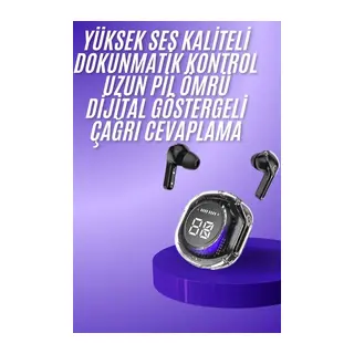 Yeni Nesil Bluetooth Kulaklık Dijital Göstergeli Dokunmatik 5.3 Kablosuz