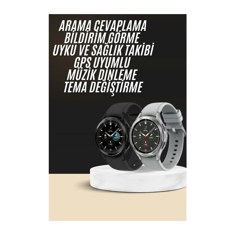 Yeni Nesil Akıllı Saat Çağrı Cevaplayabilen Plastik 47 Mm Uyumlu Kordon