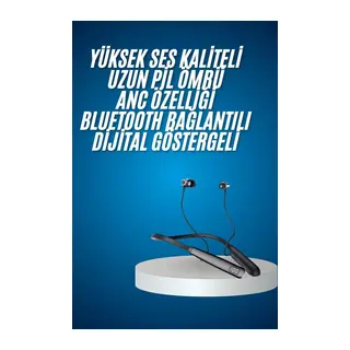 Bluetooth Kulaklık Şarj Göstergeli 100 Saat Şarj Kapasiteli Sporcu Kulaklık