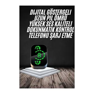 Yeni Nesil Bluetooth Kulaklık Çağrı Cevaplayabilen Dijital Göstergeli Powerbankli