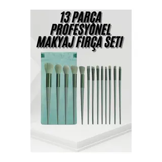 13 Parça Taşınabilir Kılıflı Profesyonel Makyaj Fırça Seti Pudra Allık Fondöten Fırçası