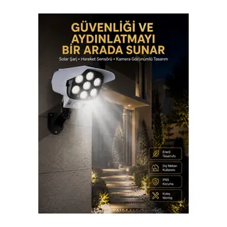 LED Lamba-Güneş Paneli Destekli Uzaktan Kumandalı Solar LED Lamba