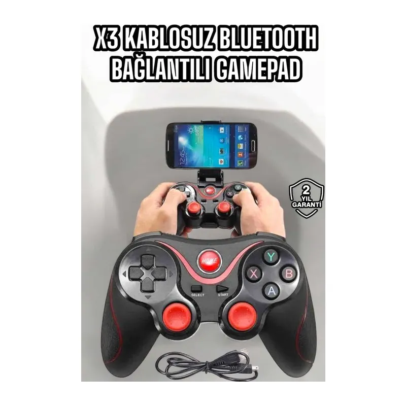 Game Stick Android Uyumlu Gamepad X3 Standlı Oyun Kolu Bluetooth Bağlantılı
