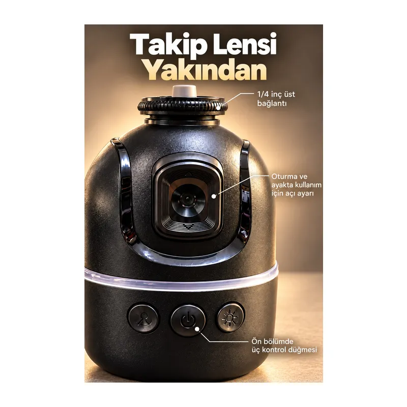 Otomatik Yüz Takipli Telefon Standı Ayarlanabilir Telefon Tutuculu
