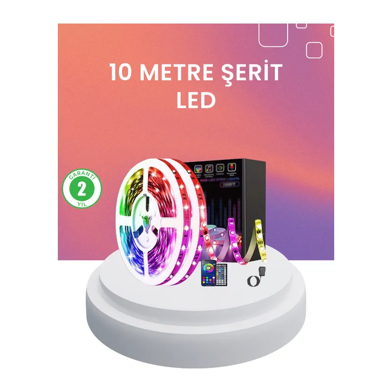 10 Metre Telefon Kontrollü Smart Şerit Led USB RGB Kumandalı