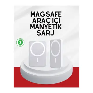 Şık Tasarımlı MagSafe Araç Telefon Tutucu Type-C Girişli