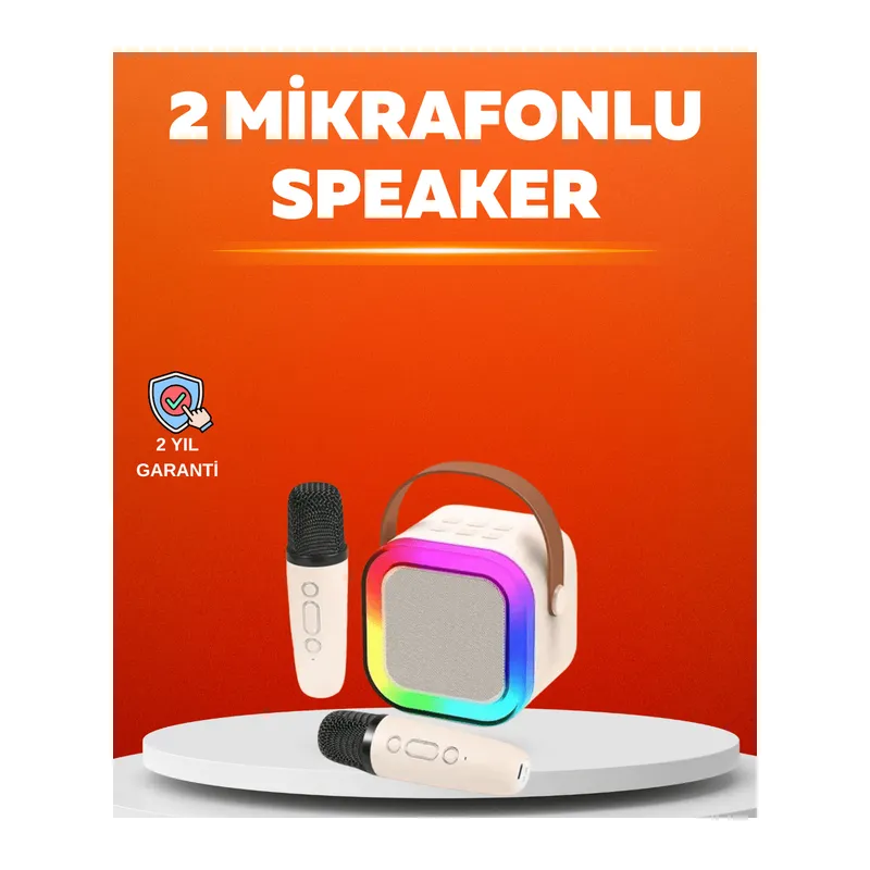 Ses Efektli Mikrofonlu Kablosuz Karaoke Sistemi