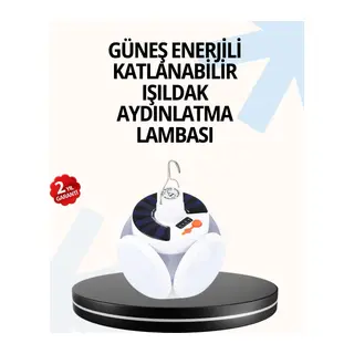 Katlanabilir 5 Kanatlı Solar LED Bahçe ve Kamp Lambası