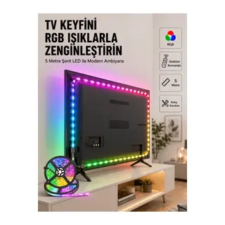 Enerji Tasarruflu RGB Şerit LED 5 Metre