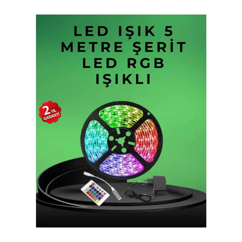 Pratik Kurulumlu 5 Metre Kumandalı Şerit LED