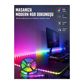 5 Metre Kumandalı Su Geçirmez Şerit LED