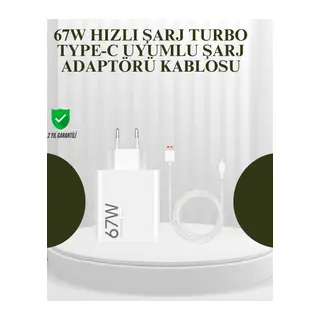 67W Güçlü Şarj Adaptörü ve Turbo Kablo Uzun Ömürlü Dayanıklı Tasarım