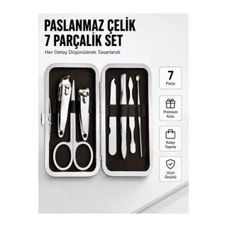 Paslanmaz Çelik Kişisel Bakım Seti – 7 Parça