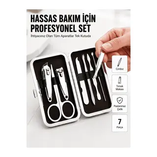 Tırnak ve Kaş Bakımına Özel Paslanmaz Çelik Set
