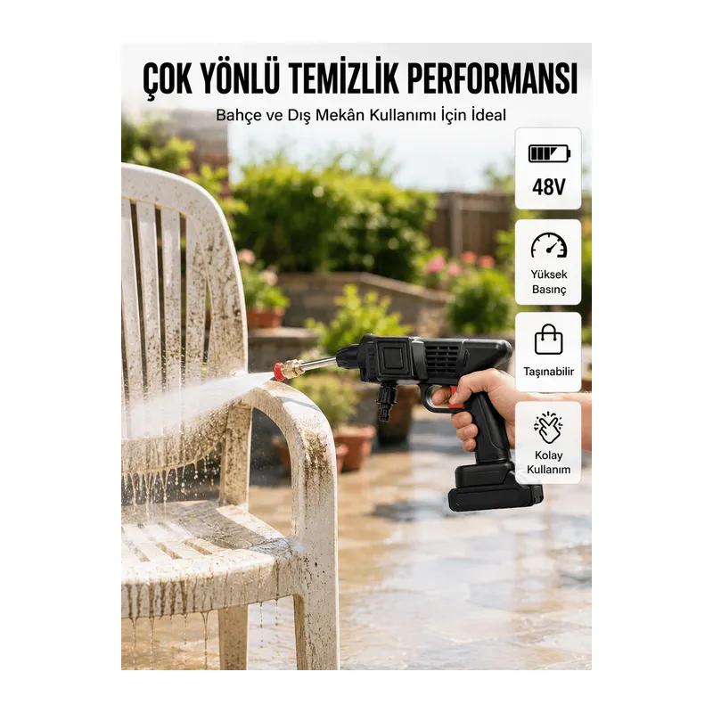 2025 Model 48V Şarjlı Basınçlı Yıkama Tabancası Orijinal Seri