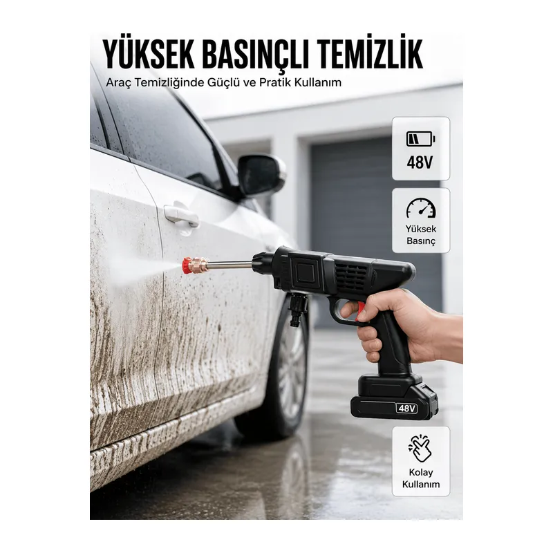 Orijinal 2025 48V Şarjlı Basınçlı Temizlik Tabancası A Kalite Seri