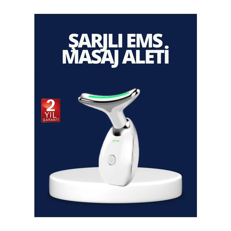 Yüz ve Boyun Sıkılaştırıcı Cilt Bakım Cihazı | EMS Mikro Akım & Kırışıklık Giderici