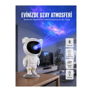 Yıldız ve Ay Efektli Uzaktan Kumandalı Projeksiyon Lamba