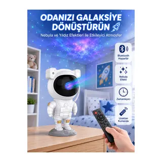 Dekoratif ve Fonksiyonel Astronot Projeksiyon Aydınlatma