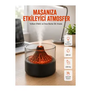 Şık Tasarımlı Aromaterapi ve Nemlendirici Cihaz