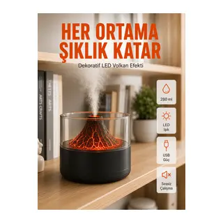 Aromaterapi Difüzörlü Sessiz Çalışan Hava Nemlendirici