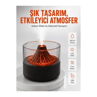 Su Hazneli LED Işıklı Aromaterapi Difüzörü