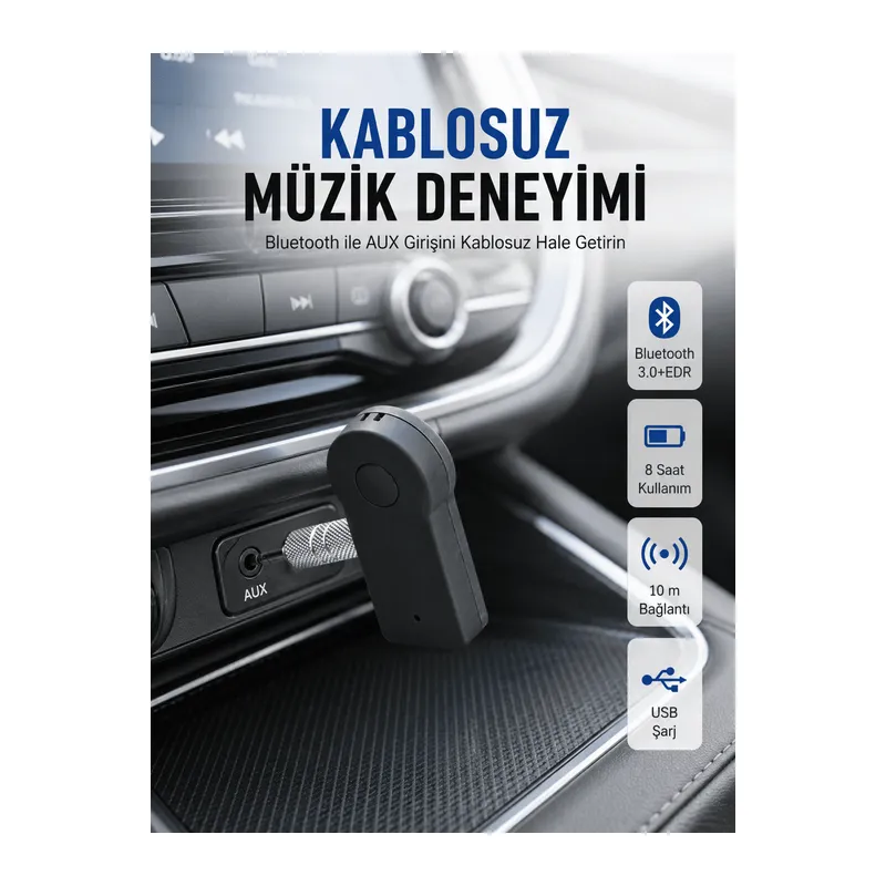 Kablosuz Bağlantı ile Müzik ve Görüşme Araç Kiti