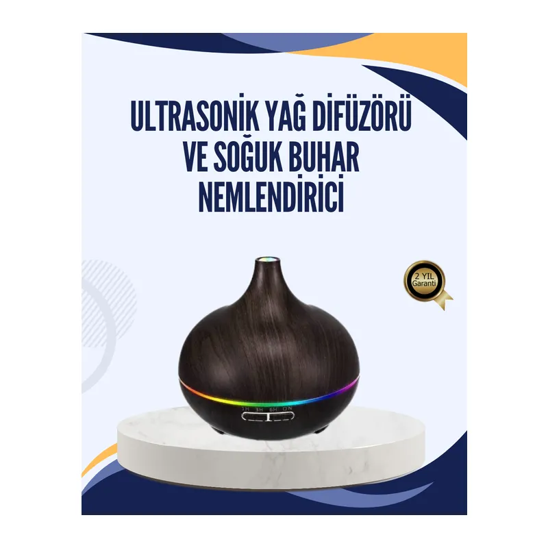 LED Işıklı Sessiz Çalışan Soğuk Buhar Nemlendirici