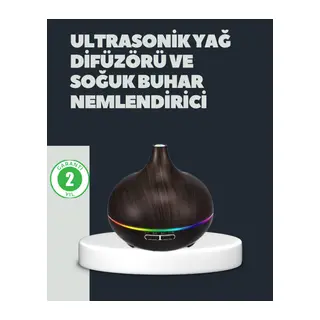 550ML Ultrasonik Hava Nemlendirici ve Aromaterapi Difüzörü