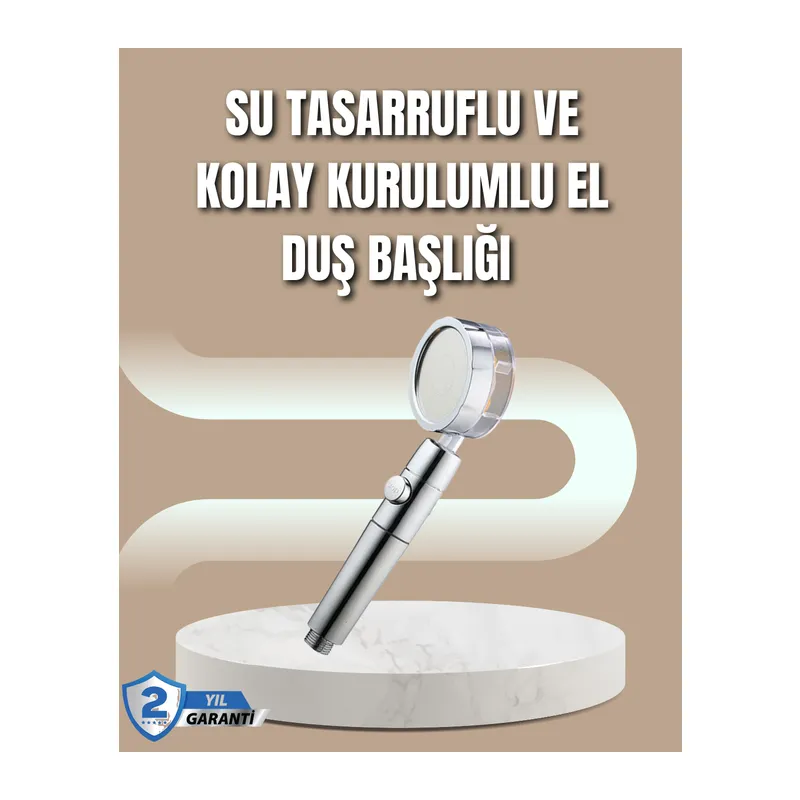 360° Ayarlanabilir Çok Fonksiyonlu Duş Başlığı