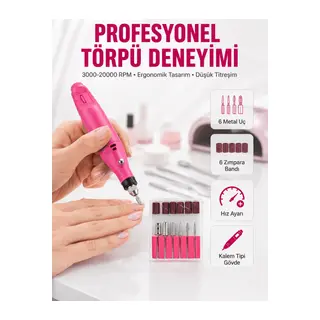 6 Uçlu Elektrikli Manikür Pedikür Seti Yeni Nesil