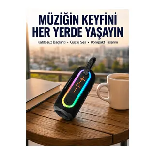Yüksek Ses Kaliteli Kablosuz Hoparlör LED Işıklı Yeni Nesil