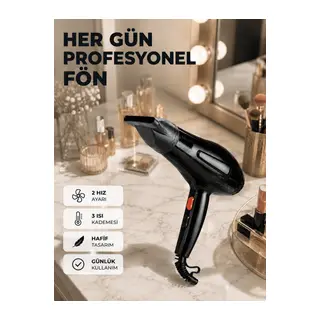 Hızlı Kurutma ve Şekillendirme İçin Profesyonel Saç Kurutma Makinesi