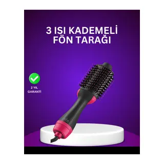 Negatif İyon Teknolojili Saç Kurutma ve Şekillendirme Fırçası