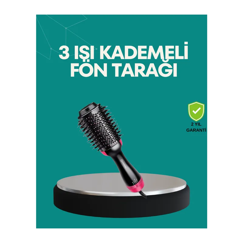 Kurutmalı Saç Şekillendirici Fönlü Fırça 1200 Watt Güç