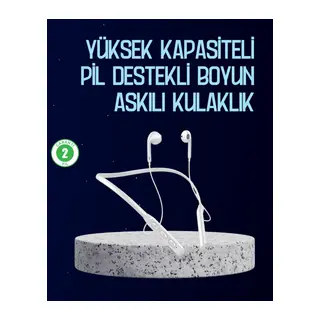 USB Şarjlı Uzun Ömürlü Boyun Askılı Bluetooth Kulaklık