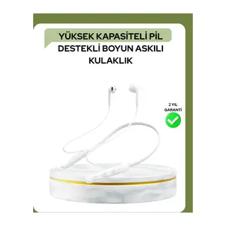 100 Saat Pil Ömrü Boyun Askılı Bluetooth Kablosuz Kulaklık
