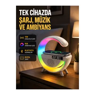 2025 Model 15W Kablosuz Şarjlı Renkli Atmosfer Lambası