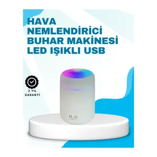 LED Işıklı Sessiz Masaüstü Nemlendirici – 3 Buhar Modu