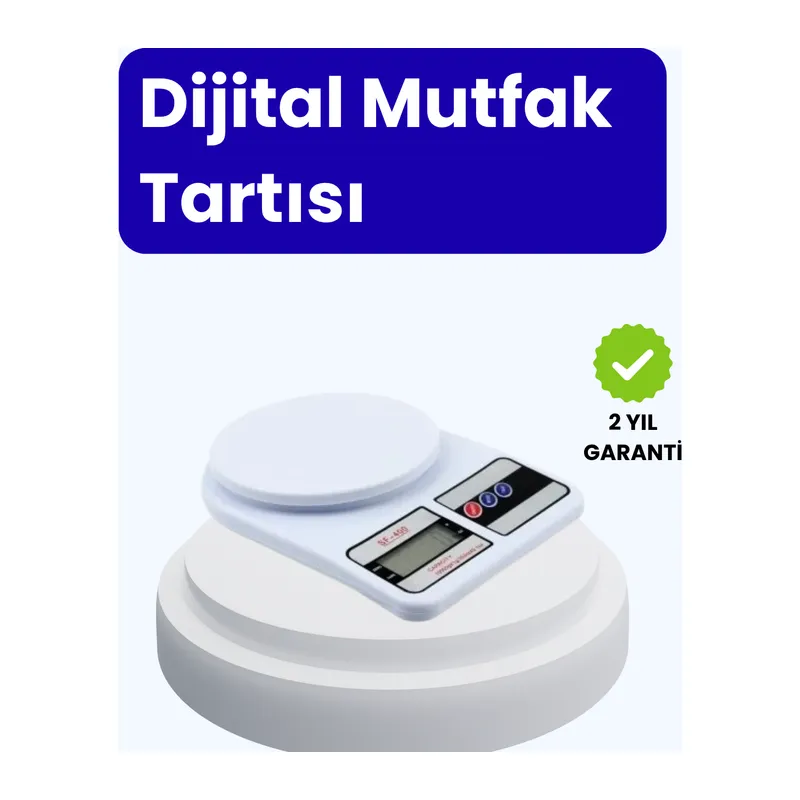 Dijital Mutfak Terazisi 10kg Kapasiteli 1g Hassasiyetli