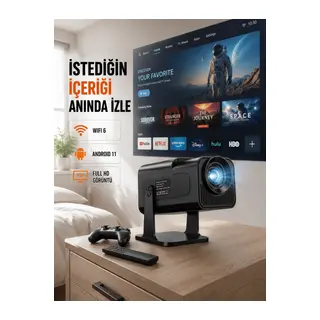 HCS350pro 1080P Full HD Taşınabilir Android Projektör Yeni Nesil